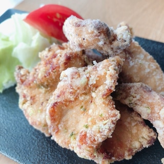 ＼居酒屋気分！鶏ムネde青のり入り和風竜田揚げ♡／